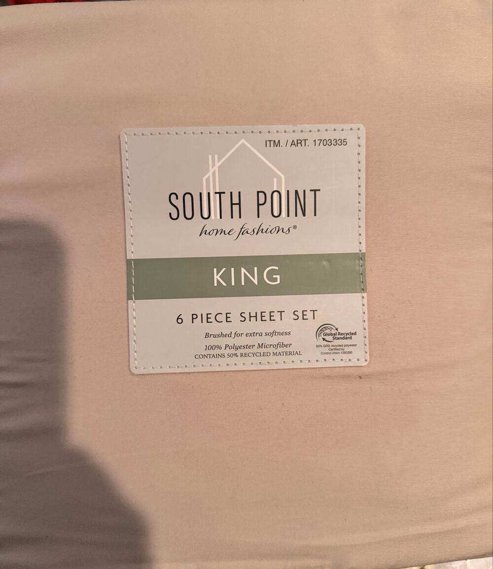 South Point Home Fashions King 6-Piece Microfiber Sheet Set